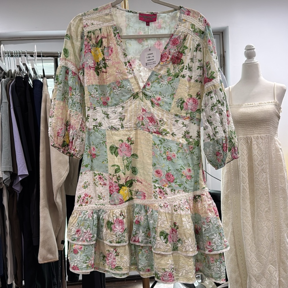Anthropologie Barok Paris Ruffled V-Neck Mini Dress - Picture 4 of 4